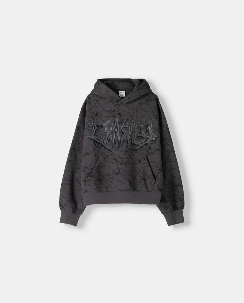 BERSHKA PRINTED HOODIE MEN