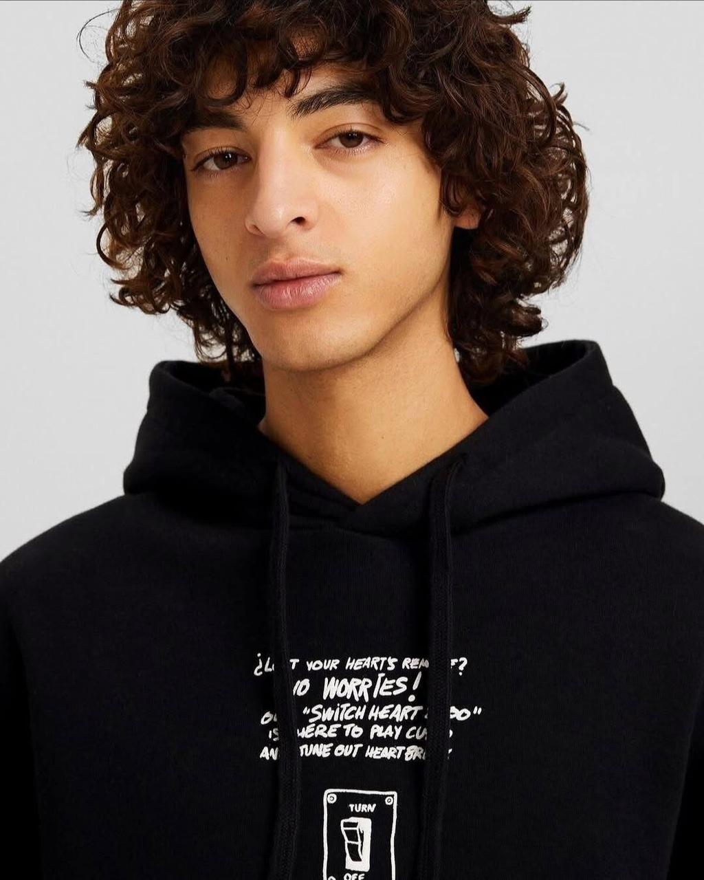 BERSHKA BLACK HOODIE